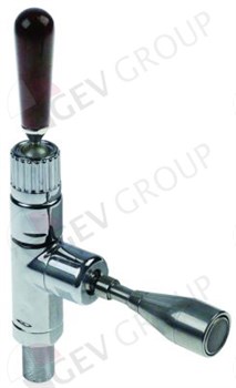 Кран воды ELEKTRA в сборе (хром) коричневая ручка 57041 - фото 10022