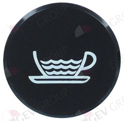 Заглушка ручки крана воды d45мм (черный) 57693 - фото 10477