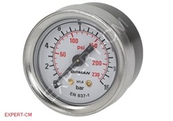 Манометр RANCILIO d41(44)мм шкала 0-16бар 1/8" 5110086 - фото 13781