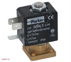 Соленоидный клапан PARKER 2х поз. с катушкой WB4,5 6W 220/230В 50/60 Гц 5108143 - фото 19528