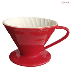 Воронка керамическая для приготовления кофе V60-02, красная 5117738 - фото 29888