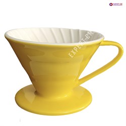 Воронка керамическая для приготовления кофе V60-02, желтая 5117740 - фото 29893