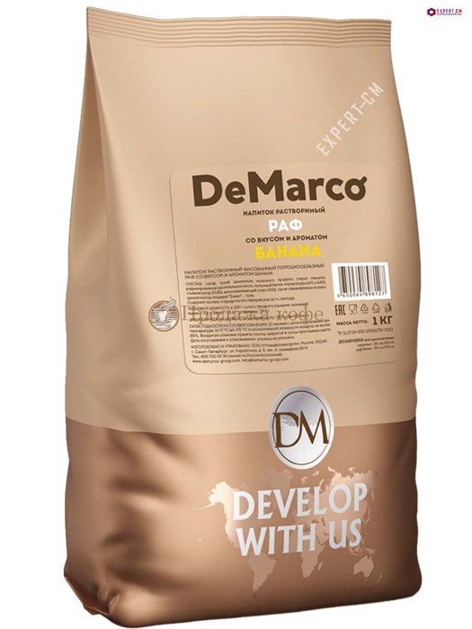 РАФ DeMarco (ДеМарко) напиток растворимый со вкусом банана, 1 кг 003486 - фото 34439
