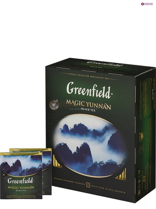 Чай черный Greenfield Magic Yunnan пакетированный 100 пакетиков в упаковке 000999 - фото 34443