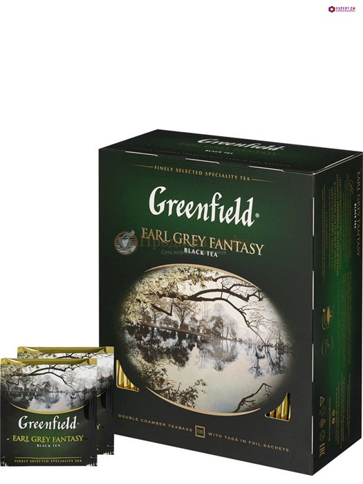 Чай черный Greenfield Earl Grey Fantasy пакетированный 100 пакетиков в упаковке 001000 - фото 34449