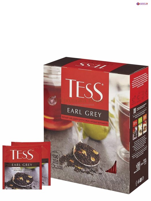 Чай TESS (Тесс) Earl grey, чёрный пакетированный 100 шт/уп по 1.8 г 003445 - фото 34493