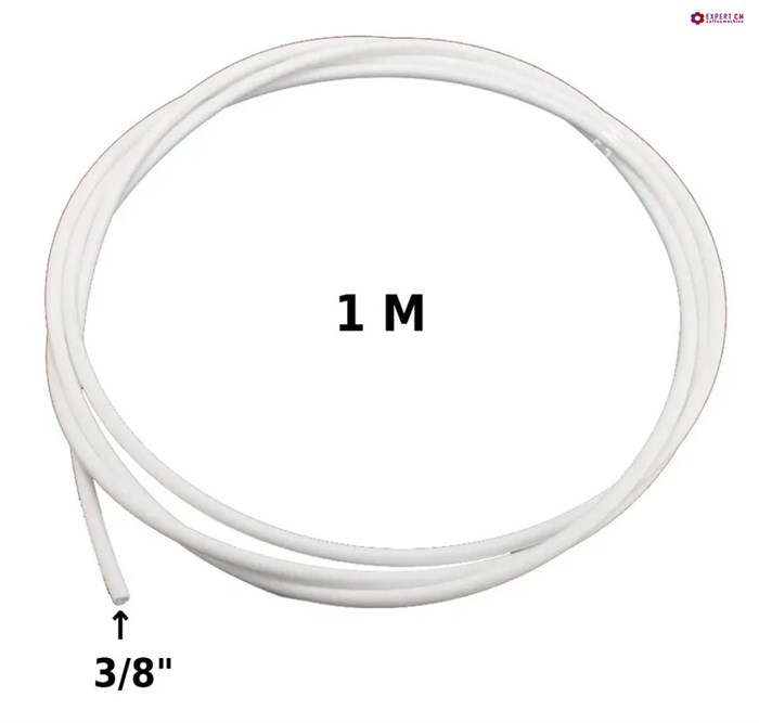 Трубка белая 3/8" 6.5х9,5мм для подключения кофемашины к фильтру воды - 1 м 5112190 - фото 36943