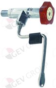 Кран пара ELEKTRA v1 в сборе (хром) бело-коричневая ручка 57038