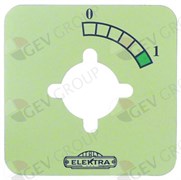 Стикер переключателя пакетного (0-1) (желтый) ELEKTRA 57174