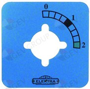 Стикер переключателя пакетного (0-1-2) (синий) ELEKTRA 57176