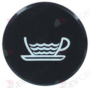 Заглушка ручки крана воды d45мм (черный) 57693