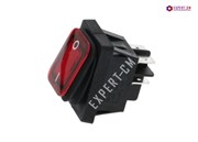 Красный двухполюсный выключатель 30х22мм 16А 250В 5113017