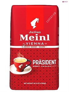 Кофе в зернах Julius Meinl President (Юлиус Майнл Президент) 1 кг, пакет с клапаном 000214