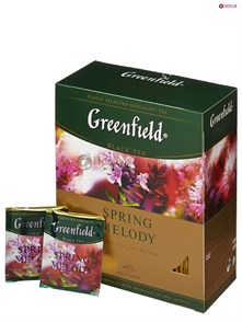 Чай черный Greenfield Spring Melody пакетированный 100 пакетиков в упаковке 001823