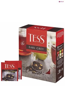 Чай TESS (Тесс) Earl grey, чёрный пакетированный 100 шт/уп по 1.8 г 003445