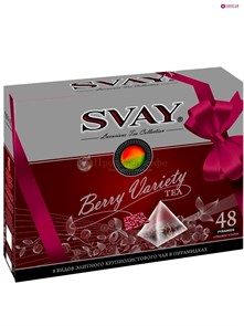 Чай ассорти Svay Berry Variety, упаковка 48 пирамидок (36 шт. по 2,5 г и 12 шт. по 2 г) 002268
