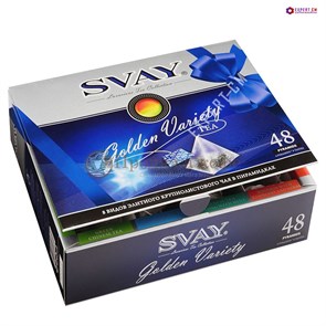 Чай ассорти Svay Golden Variety, упаковка 48 пирамидок по 2,5 г 000952