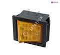 Выключатель с подсветкой жёлтый 2х полюс.30х22мм 250В 16А (0-1) 5113183 - фото 32427