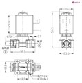 Соленоидный клапан 2-х ход. K1-F3 DC24V 7W 8Bar 2.0mm Plastic 10107119